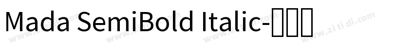 Mada SemiBold Italic字体转换
